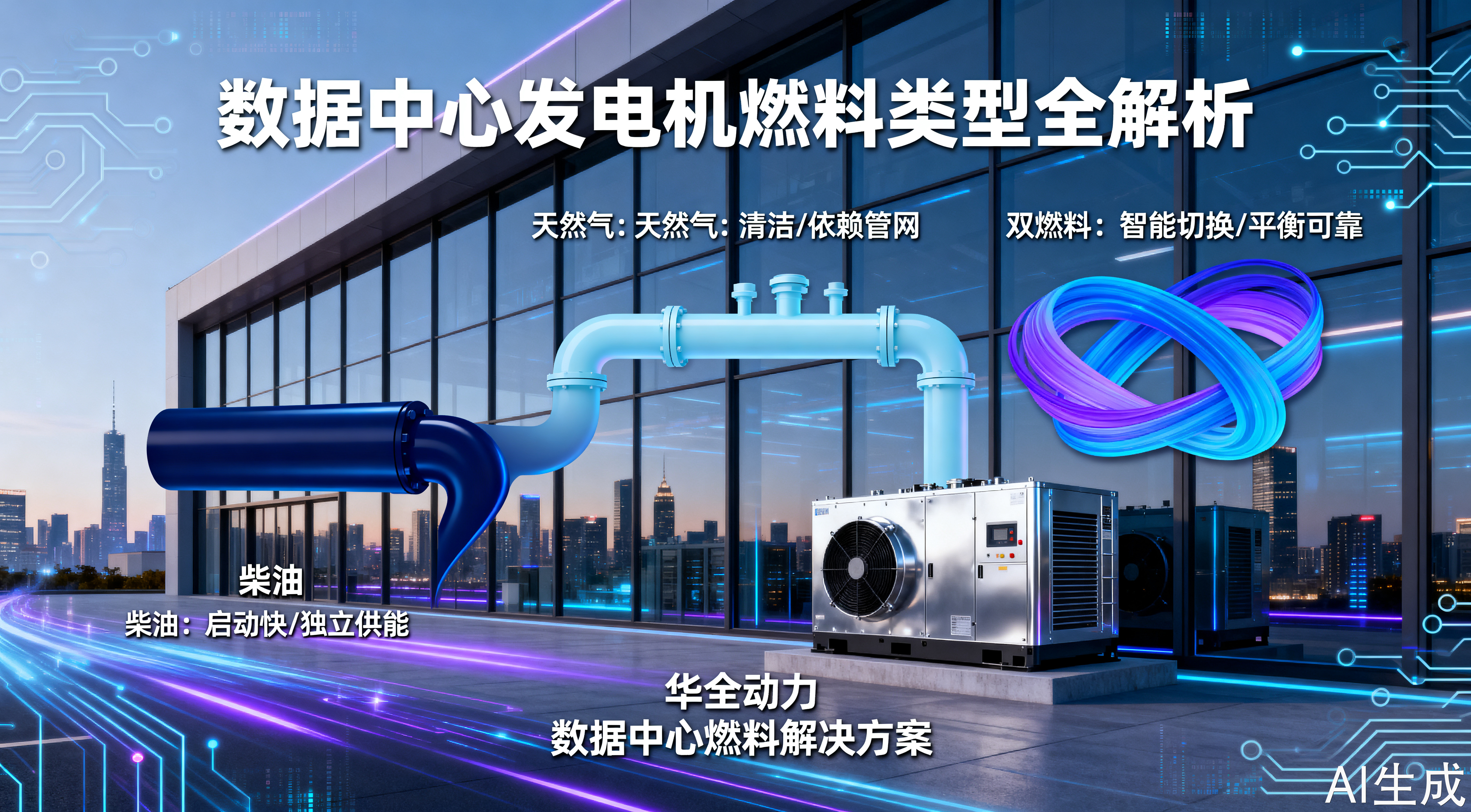 数据中心发电机，你知道该用什么燃料吗？